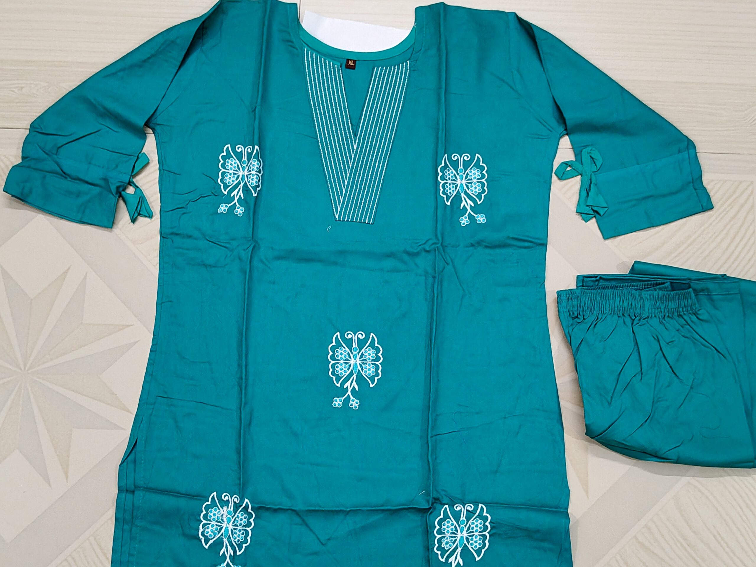 designer embroidery short coat set - Image 3