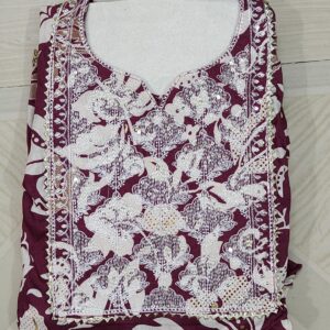 anarkali kurti with gota border