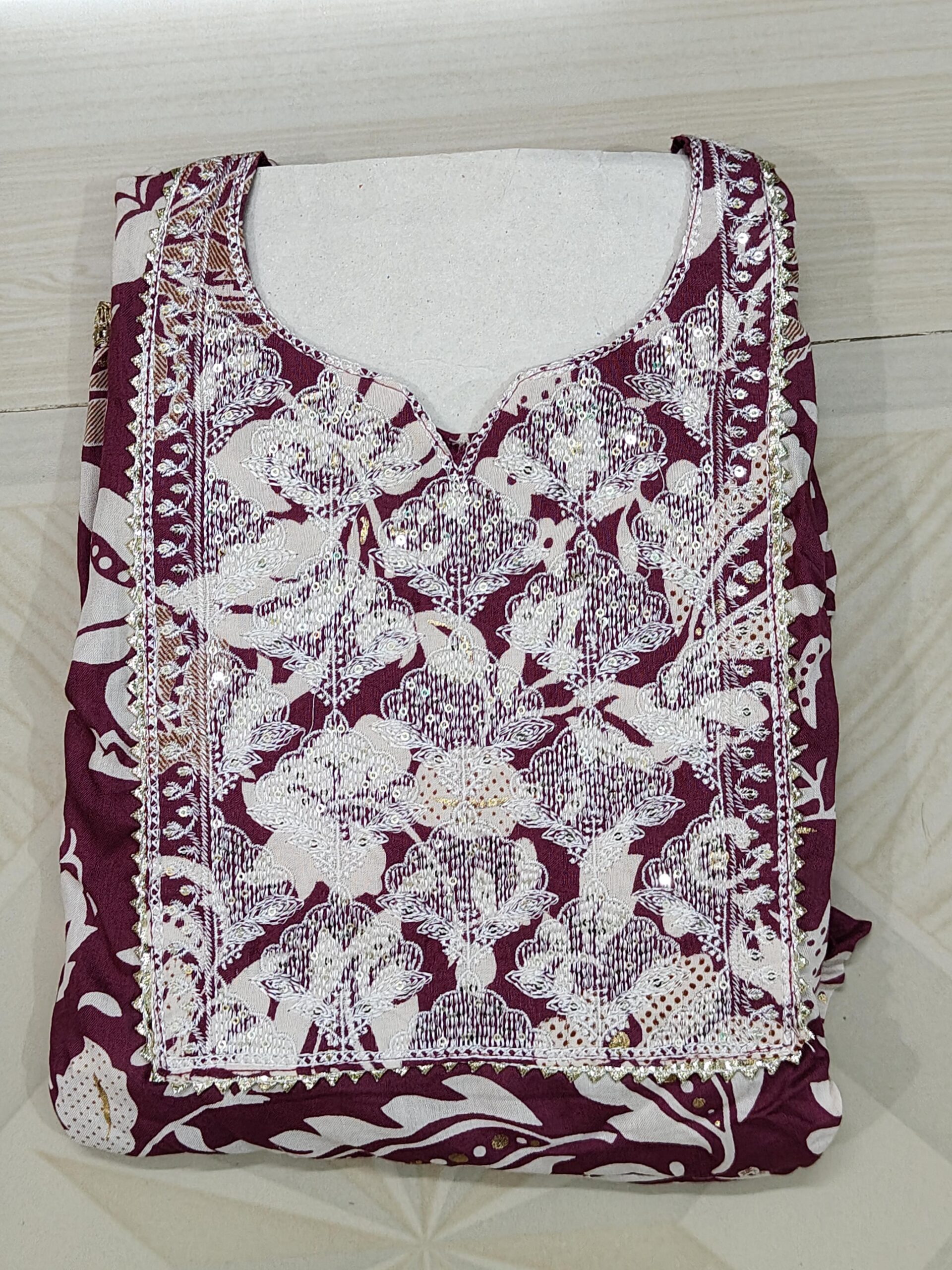 anarkali kurti with gota border