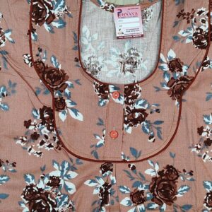 flower print cotton gown