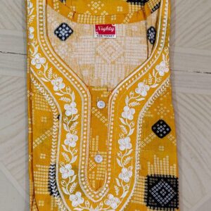 chunri print cotton gown