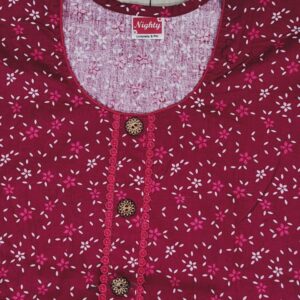 flower print cotton gown