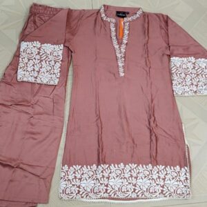 heavy embroidery coat set