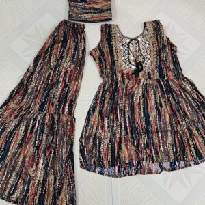 hand work sharara set