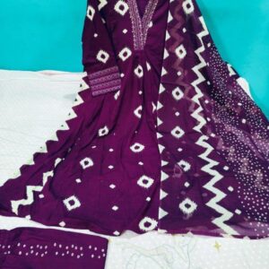 v nack anarkali set with duppata