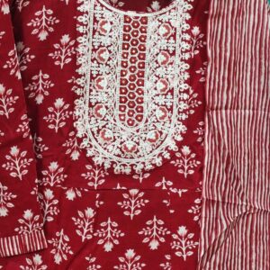 cotton anarkali  suit set